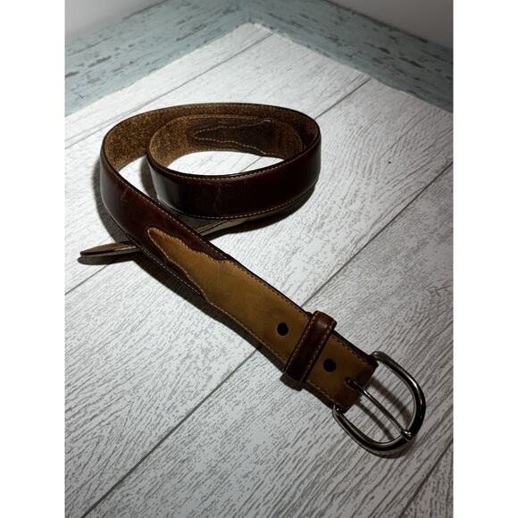 Silver Creek Other - SILVER CREEK Classic Black Cowboy Western Leather Belt Sz 38 45” Long Embossed